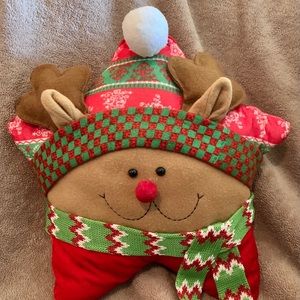 Reindeer Face Pillow